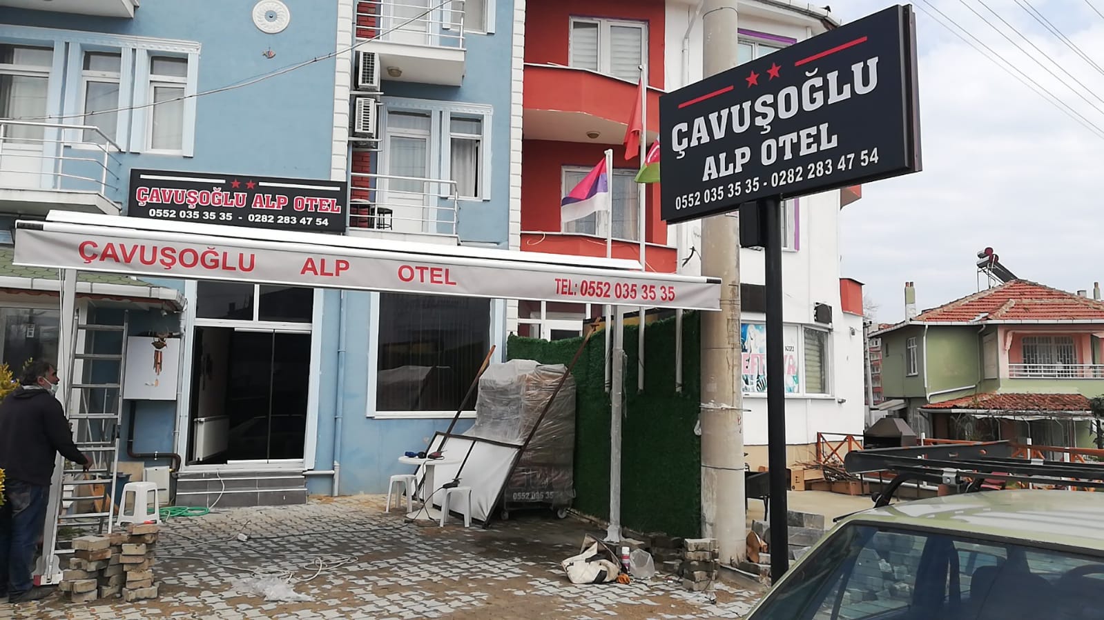 Dekoratif Çift Açılır Tente